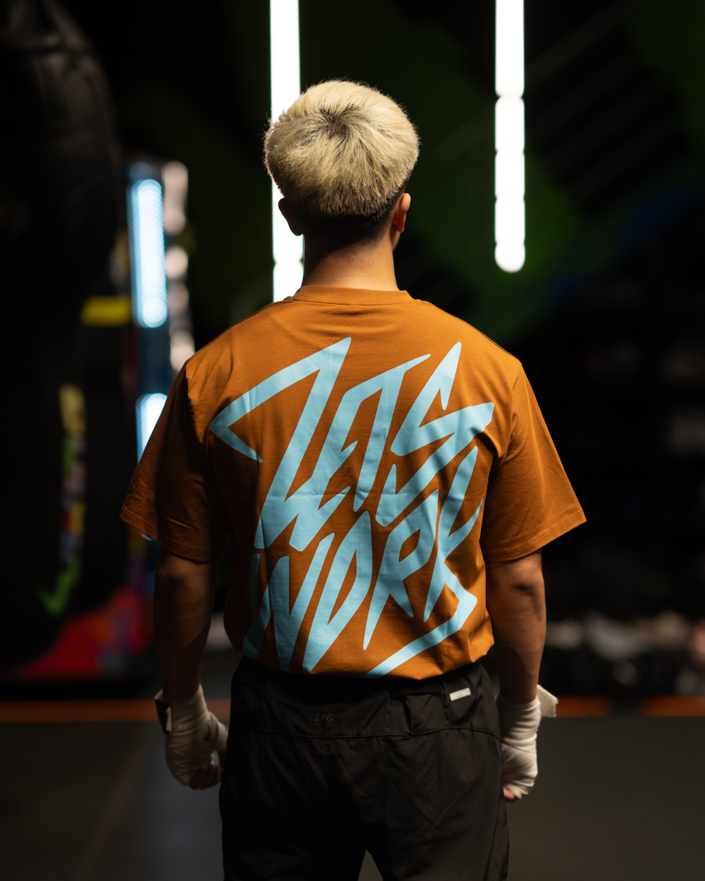 'Let's Work' Oversized T-Shirt (Clay)