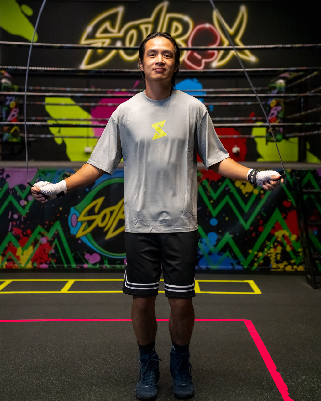 'Let's Work' Oversized T-Shirt (Acid)